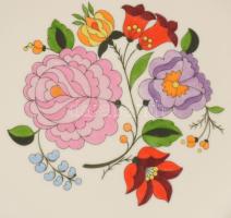 Kalocsai porcelán 2 darab dísztányér, jelzett, hibátlan, d: 24 cm