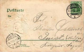 1903 Gruss vom 14. Deutschen Bundescchiessen zu Hannover v. 5-12. Juli, Kronprinz Wilhelm, Protector...