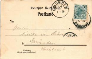 Die heimkehrende Sieger. Verlag Arno Pries (Leipzig) / The returning winner, sportman with cups. art...