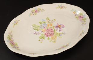 Zsolnay tollazott szélű virágmintás porcelán étkészlet, 16 darabos, jelzett, matricás