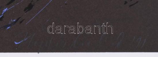 Hajdú László (1938-): Kereszt, 1991. Szitanyomat, papír. Jelzett. Művészpéldány E/A I/XV számozással...