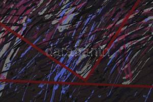 Hajdú László (1938-): Kereszt, 1991. Szitanyomat, papír. Jelzett. Művészpéldány E/A I/XV számozással...