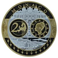 2002-2010 k. "Emlékérem az euróövezet országainak közös valutájáról - Monaco" aranyozott, ezüstözött Cu-Ni emlékérem kapszulában, tanúsítvánnyal (35mm) T:PP