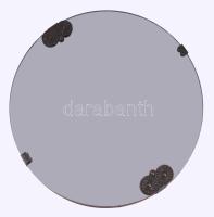 Vintage kerek falitükör, farost lapon, d: 60 cm