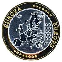 2002-2010 k. "Emlékérem az euróövezet országainak közös valutájáról - Vatikán" aranyozott,...