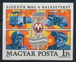 1976 Munkavédelem vágott bélyeg