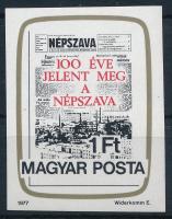 1977 Népszava vágott bélyeg