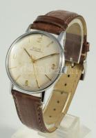 Doxa Antimagnetic mechanikus karóra, bőr szíjjal, kissé foltos számlap, működik, d: 34mm