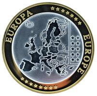 2002-2010 k. "Emlékérem az euróövezet országainak közös valutájáról - Málta" aranyozott, e...