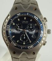 Citizen Eco-Drive karóra, kvarc, segédkörökkel, fém szíjjal, napkijelzéssel, működik, d: 4cm