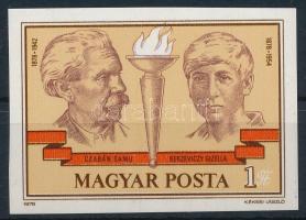 1978 Czabán Samu és Berzeviczy Gizella vágott bélyeg