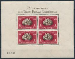 1950 UPU (I.) blokk (felül pici szakadás, amúgy szép állapotban) (220.000)