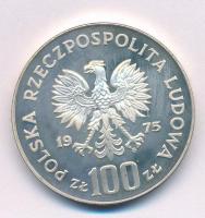 Lengyelország 1975. 100Zl Ag "Helena Modrzejewska" kapszulában T:PP fo. Poland 1975. 100 Zlotych Ag "Helena Modrzejewska" in capsule C:PP spotted Krause Y#78