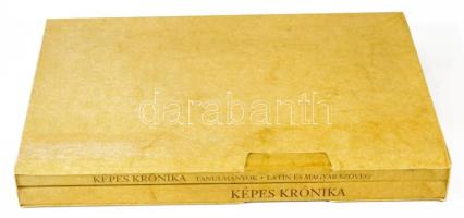 Képes Krónika. (Hasonmás kiadás, valamint tanulmányok, a krónika latin szövege és magyar fordítása, két kötetben.) I. köt.: Hasonmás kiadás. II. köt.: Tanulmányok. Latin és magyar szöveg. Bp., 2003, Nemzeti Kincseinkért Egyesület. Kiadói kartonált papírkötés, kiadói kartontokban, bontatlan zsugorfóliában.