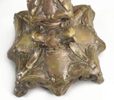 cca 19. sz., Nemesi címeres gyertyatartó pár, m: 25 cm