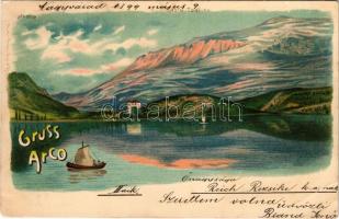 1899 Arco (Südtirol), Castel Toblino / castle. Druck u. Verlag Regel &amp; Krug litho (EB)