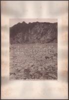 cca 1900 Carrara-i márványbánya környékén készült fotók, feliratozva: Cave di Carrara Lorano / Canal...