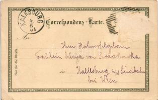 1901 Siusi allo Sciliar, Seis am Schlern (Südtirol); Gruss vom Hotel Salegg. litho (Rb)