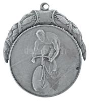 1937. "TSC (Tatabányai Sport Club) 1937" kétoldalas, ezüstözött kerékpáros díjérem "LE" jelzéssel (41x43mm) T:AU,XF