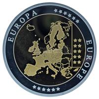 2002-2010 k. "Emlékérem az euróövezet országainak közös valutájáról - Ciprus" aranyozott, ...
