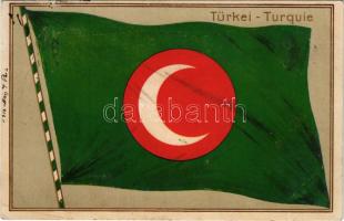 1910 Türkei / Turquie / flag of Turkey. Emb (EK)