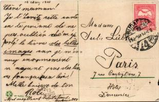 1910 Türkei / Turquie / flag of Turkey. Emb (EK)