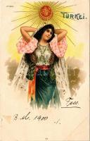 1900 Türkei / Turkih folklore, litho (tiny tear)