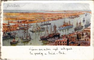 1899 Port Said, port, steamships. "Orbis" No. I. 1. (EB)