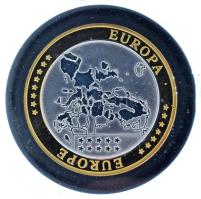2002-2010 k. "Emlékérem az euróövezet országainak közös valutájáról - Észtország" aranyozott, ezüstözött Cu-Ni emlékérem kapszulában, tanúsítvánnyal (35mm) T:PP