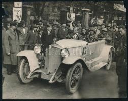 1922 Svábhegyi autóverseny, fotó sérüléssel, 11×14 cm