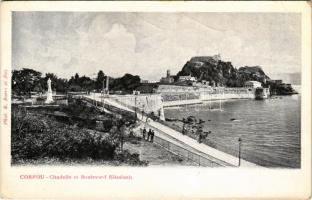 Corfu, Corfou; Citadelle et Boulevard Elisabeth (EB)