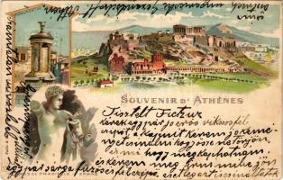 1901 Athens, Athína, Athenes; L'Acropole, Monument, Hermes de Praxitele / Acropolis, monument, ...