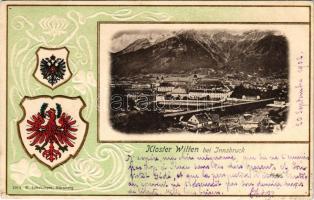 1902 Innsbruck (Tirol), Kloster Wilten / monastery. B. Lehrburger Art Nouveau, floral, Emb. litho fr...