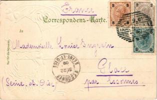 1902 Innsbruck (Tirol), Kloster Wilten / monastery. B. Lehrburger Art Nouveau, floral, Emb. litho fr...