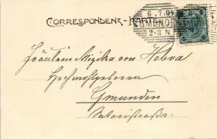 1904 Scharnstein, Jagdschloss Schrattenau bei Gmunden / hunting castle, hunting lodge with hunters. ...