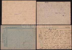 Románia 1935-1944 4 db díjjegyes levelezőlap katonai cenzúrával, közte 3 db katonai feladási bélyegz...