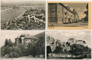 30 db MODERN fekete-fehér magyar város képeslap / 30 modern black and white Hungarian town postcards