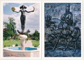 10 db MODERN képeslap: Lebó Ferenc művei / 10 modern postcards: Ferenc Lebó's works