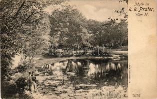 Wien, Vienna, Bécs; Idylle im k. k. Prater / park (fl)