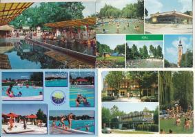 24 db MODERN magyar város képeslap: fürdők / 24 modern Hungarian town postcards: spa
