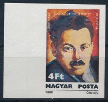 1986 Kun Béla vágott ívszéli bélyeg