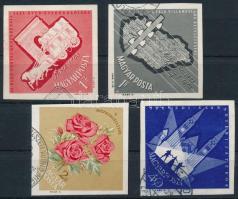 1963 Nagy idők - nagy események 4 klf vágott bélyeg