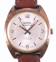 Roamer Superking 17 köves mechanikus karóra. Szíjjal, működik, d: 32 mm