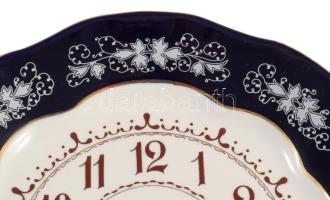 Zsolnay Pompadour falióra. Porcelán, kézzel festett, jelzett, hibátlan d: 25,5 cm