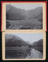 cca 1900 Ampezzotahl, Dolomitok, Olaszország, 12 db feliratozott fotót tartalmazó leporelló, 11×17 c...