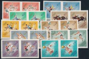 1964 Olimpia (IV.) - Tokió sor vágott párokban (1-2 bélyegen betapadás) (8.000)