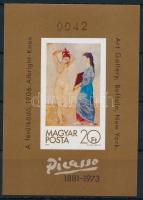 1981 Festmények (XIX.) - Pablo Picasso vágott blokk (10.000)
