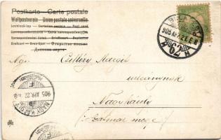 1905 Boldog Húsvéti Ünnepeket! / Easter greeting art postcard, lady with egg s: Ludwig Raum (EK)