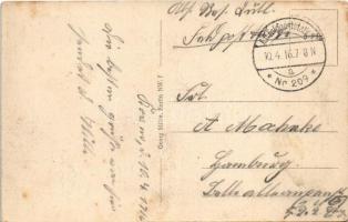 1916 Kaunas, Kowno; Knaben-Gymnasium / boys' school, market (EB)