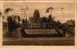 1918 Lowicz, Lowitsch; Gedenkstein, Durchhalten / WWI military, monument (fa)